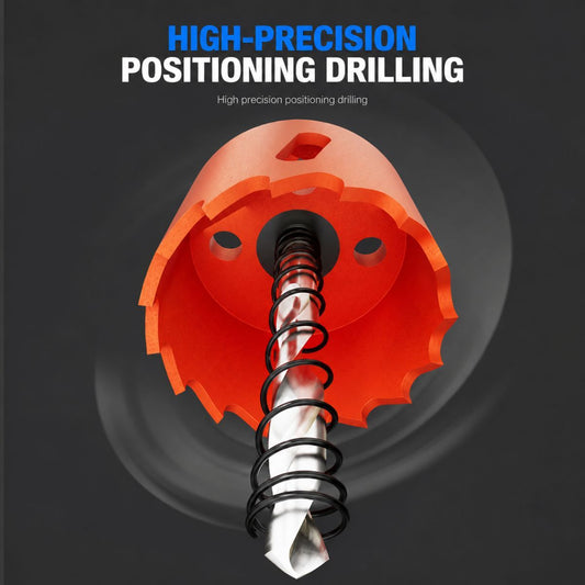 140mm Bi-Metal M42 High Speed Steel Hole Saw | with Pilot Drill Bit, Smooth Cutting Edge for PVC, Drywall, Wood, Plastic, Gypsum Board, Rubber, Thin Metal
