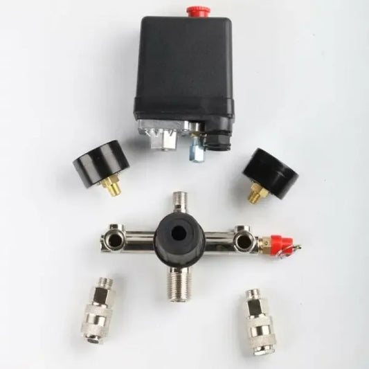 Professional Pressure regulator with pressure switch Replacement for compressor Pressure switch with 2 displays