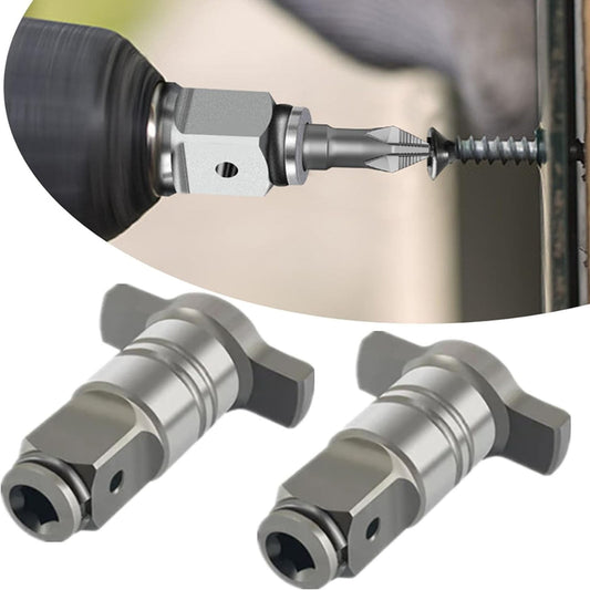 2Pcs Drill Bit Conversion Head for Electric Screwdriver, Shaft Adapter for Cordless Impact Driver Chuck System Electric Hammer