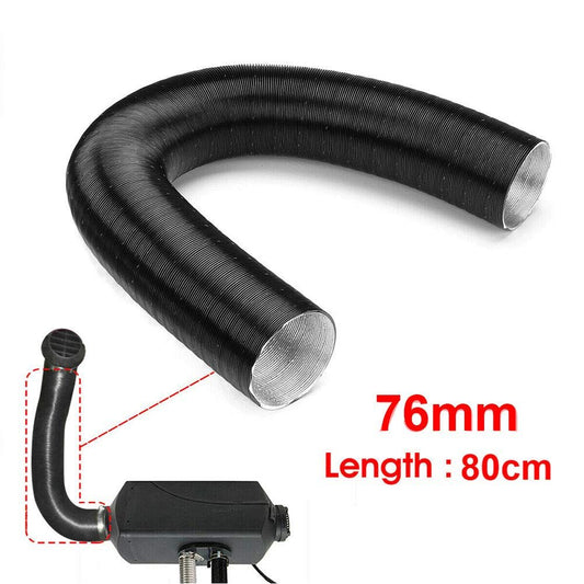 76mm Preheater Hose Air Inlet Pipe,Air Duct Drain Hose Car Heater Duct Vent Warm Air Outlet for Air Heaters, Aluminum