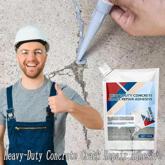 Heavy-Duty Concrete Crack Repair Adhesive, Self Leveling Concrete Crack Filler for Driveway, Quick-Drying Liquid Cement Cracks Filler Outdoor Waterproof