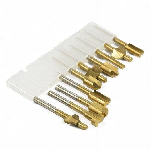 50-Piece Router Bits Set High Speed Steel for Wood Trimming Multi-Purpose Golden