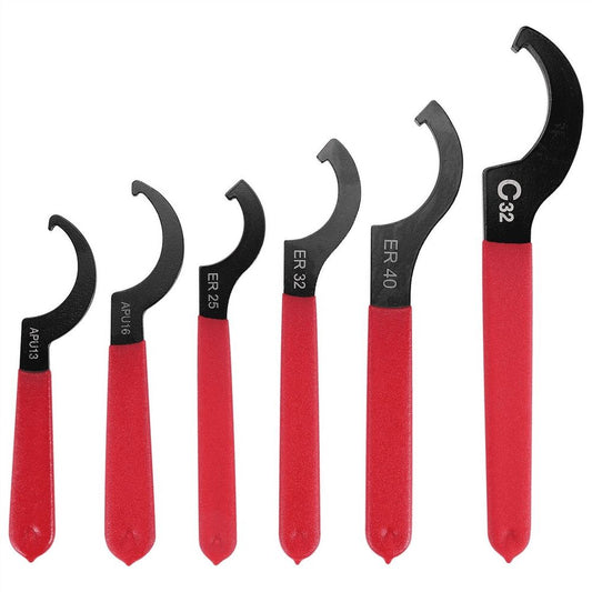 Adjustable Steel Construction Spanner Wrench Set 6 Piece