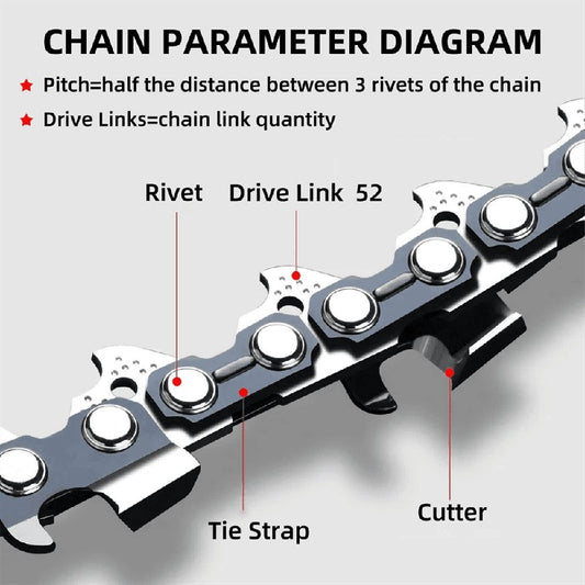 14 Inch Low Profile Chainsaw Chain, 52 Drive Links for Chicago(4-Pack)