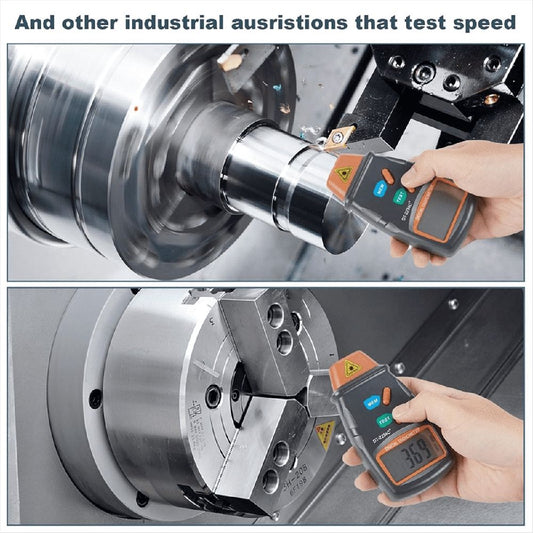 Digital Laser-Photo Tachometer Non Contact RPM Tach, Noncontact Laser-Photo Sensor with 2.5RPM to 99999 RPM