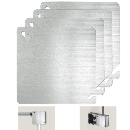 8pcs Metal Electrical Box Cover Plate,Junction Box Covers,4 Inch Square Flat Blank Electric Box Cover