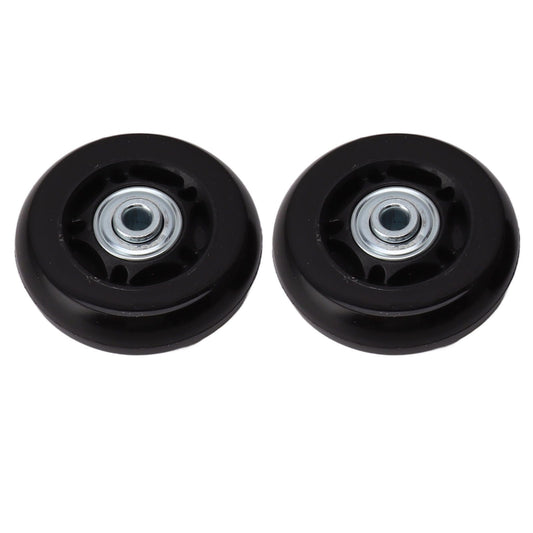 2pcs Luggage Suitcase Replacement Wheels Noiseless Rubber Swivel Caster Wheels Bearings Repair Kits 80x24mm / 3.1x0.9in