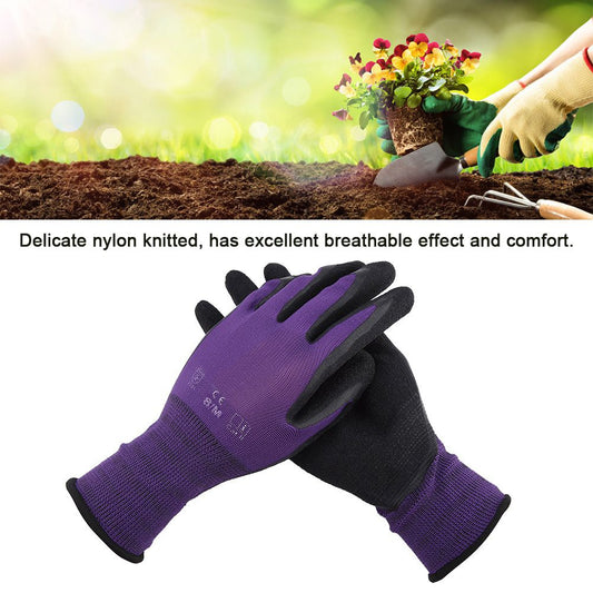 Gardening Work Labor Glove Nylon Nitrile Latex Safety Grip Wear Resistant Gloves