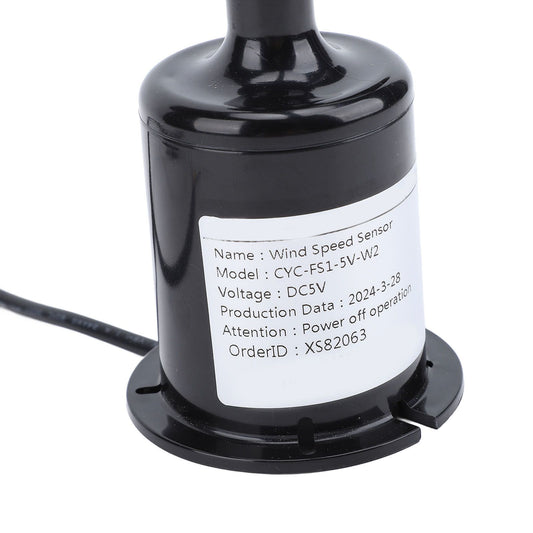 Wind Speed Monitoring Sensor with 0.8m Cable 3 Blade High Accuracy Anemometer Sensor Wind Speed Sensor DC 5V