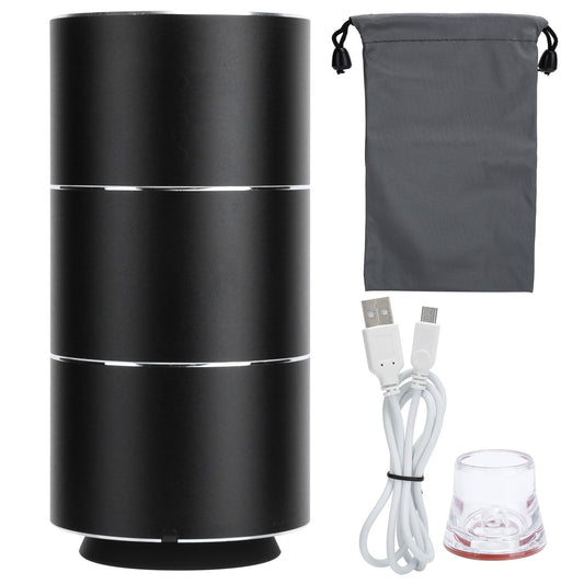 Electric Vacuum Sealer Pump Portable Mini Household Sealing Packaging Device Black with USB Power Cable