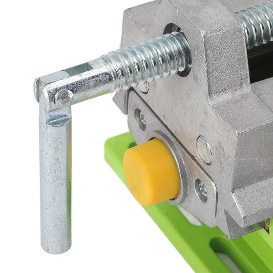 3 Inch Drill Press Vise 2 Way Movement Aluminum Alloy Cross Sliding Flat Vise for Bench Drilling Variable Milling