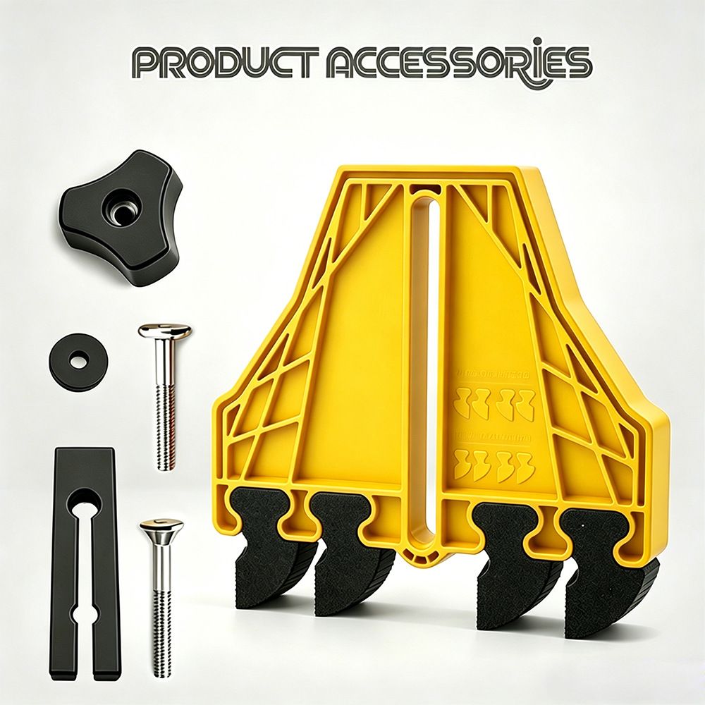 Versatile Woodworking Featherboard with EVA Pressure Teeth for Table Saws, Router Tables, and Band Saws, Enhancing Safety and Precision in Wood Cutting Tasks (Yellow, 2PCS)