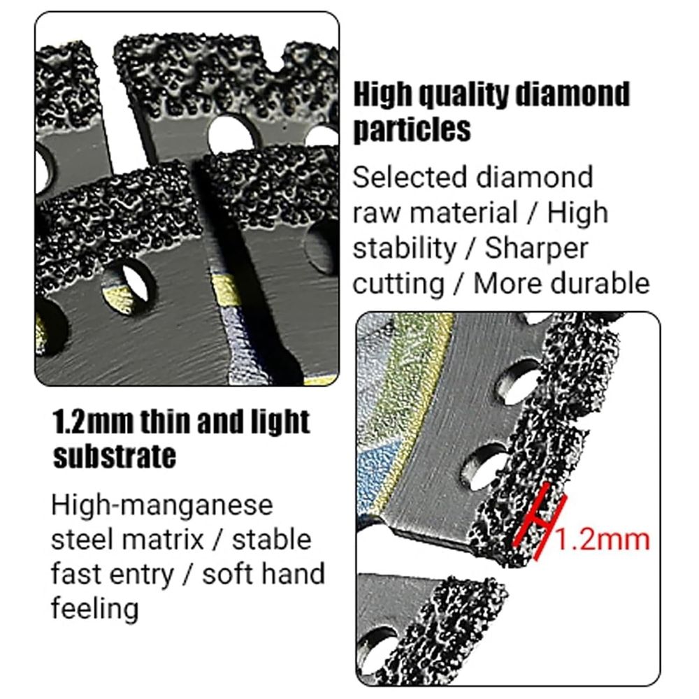 Multi-Purpose Saw Blades : Cut Through Anything for Unmatched Power and Precision, 4.5" Diamond Cutting Blades, Heavy Duty Angle Grinder Discs for Cutting Marble Quartz Stone Tile Metal Plastic