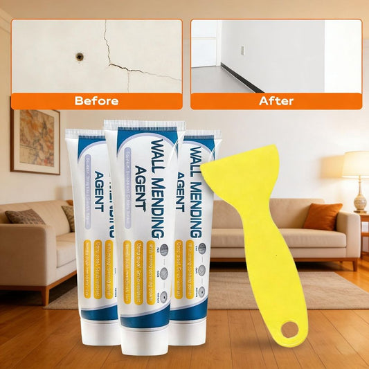 Efficient Drywall Repair Kit with Scraper, Wall Mending Agent, Wall Spackle Repair Kit for Hole Filler & Crack Repair, White Spackle Wall Repair Paste, DIY Home Fix