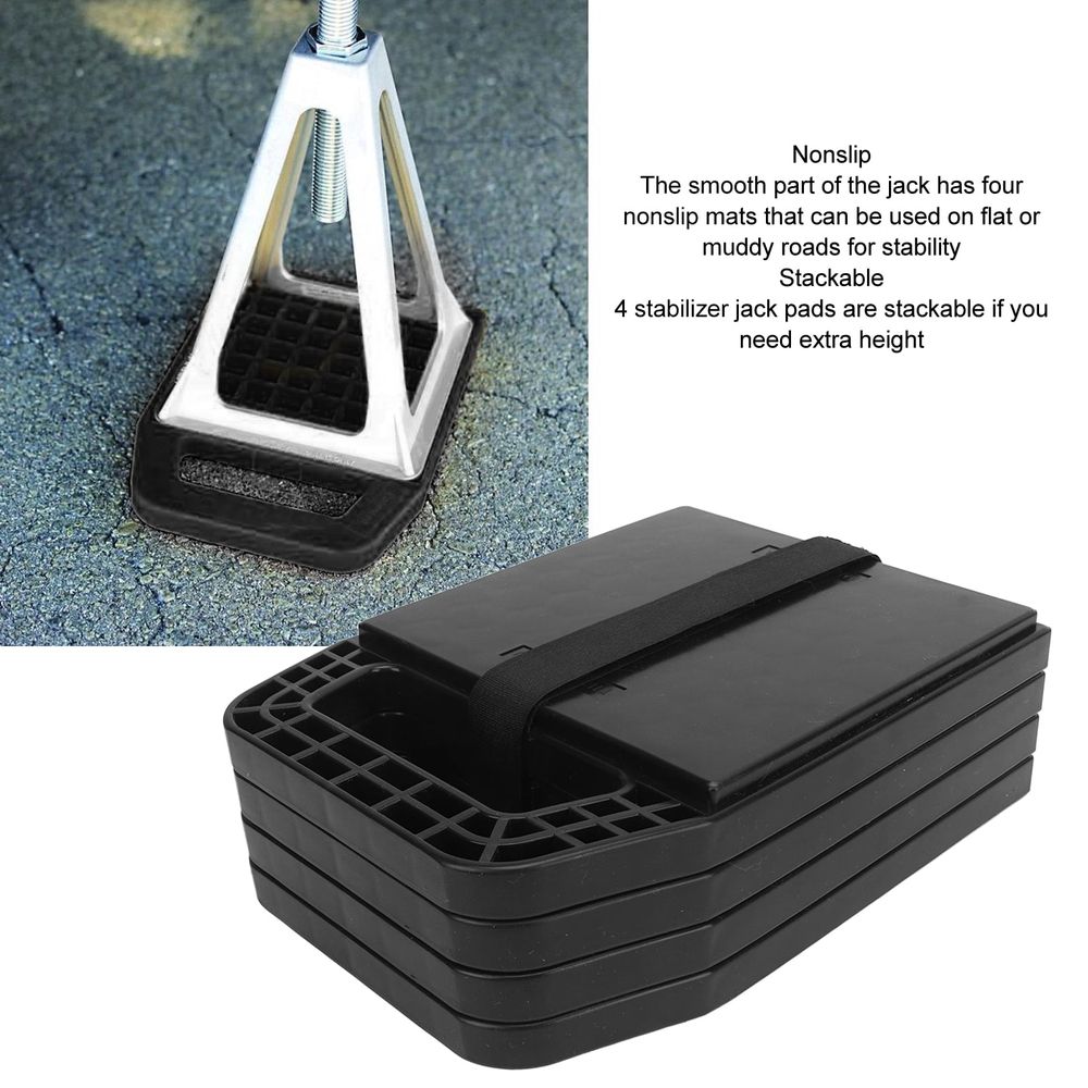Stabilizer Jack Pad RV Jack Pad anti Slip Leveling Jack Block Set for Caravan Trailer