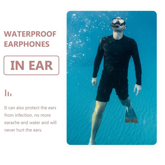 Swimming Earphone Assorted Color Plastic Comfortable for Adults in Water Activities