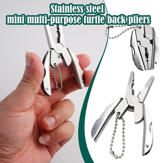 Multifunctional Mini Folding Pliers Multi-Tool Stainless Steel Silver Pliers Multi Tools Kits Wire Strippers for Outdoor Fishing Camping Hiking