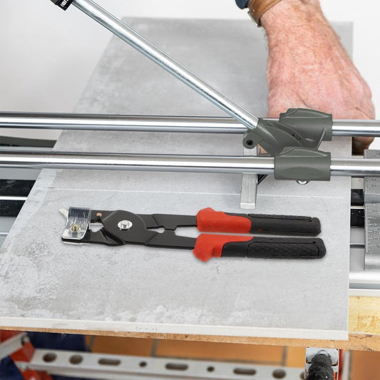 Portable Manual Tile Cutter with Metal Construction and Dual Cutting and Cracking Heads