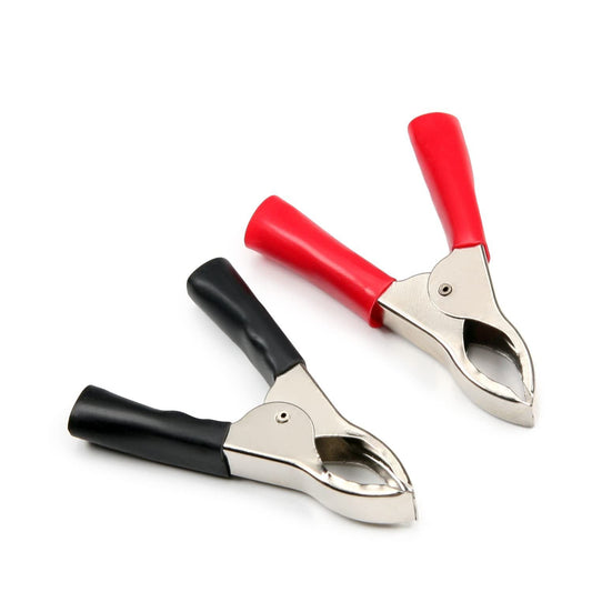 2Pcs Heavy-Duty Insulated Alligator Clips,Battery Crocodile Electrical Test Clamps,Battery Charger Clamp for Car Auto Vehicle