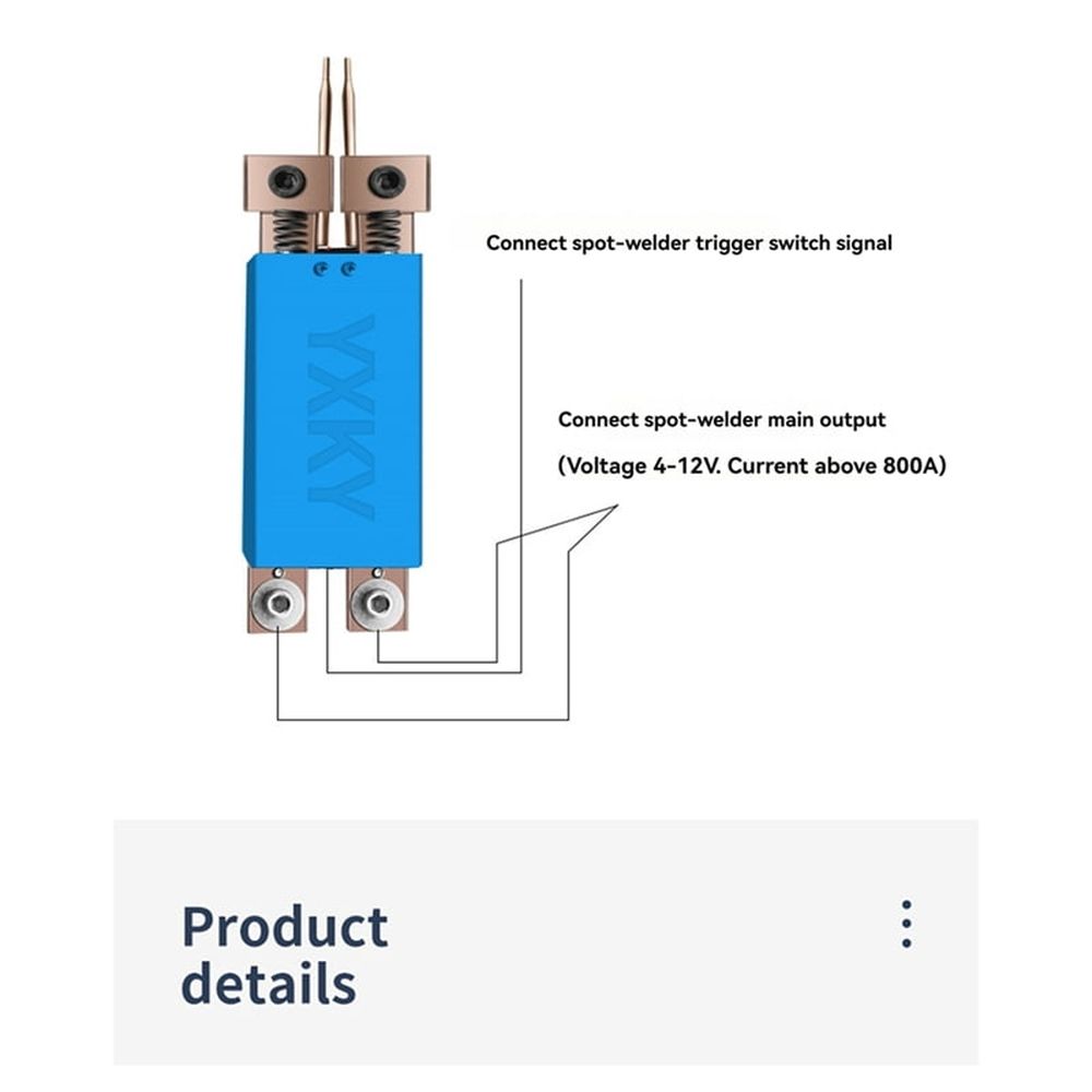 Handheld Battery Spot Welder with Automatic Trigger, Built-in Switch, Spot Welding Pen for 18650 Battery Welding