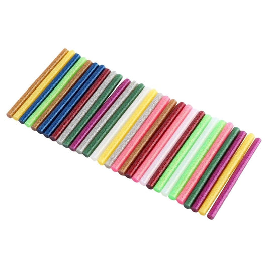 Colored Hot Glue Sticks,30 PCS 0.27 x 3.9 in Mini Hot Melt Glue Sticks Colored,Different Colorful Adhesive Purpose Glue Stick for DIY Art Craft General Repairs and Gluing Projects,Multicolor
