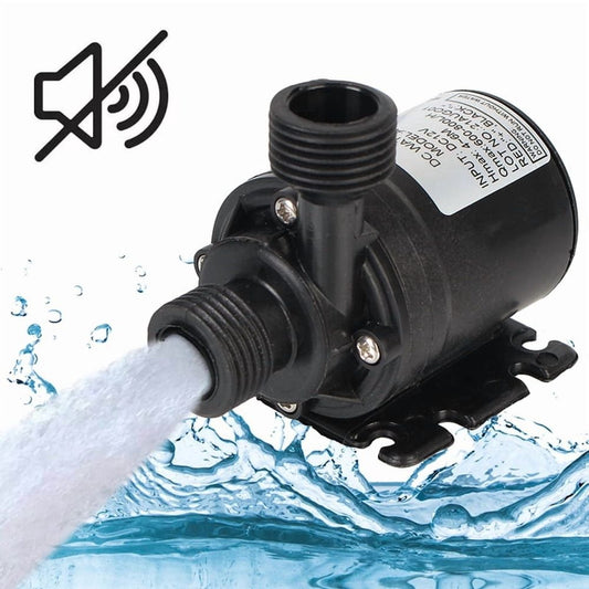 Mini Submersible Water Pump 12V DC Ultra-Quiet Brushless Motor 800LH 5M Portable for Garden Cooling System