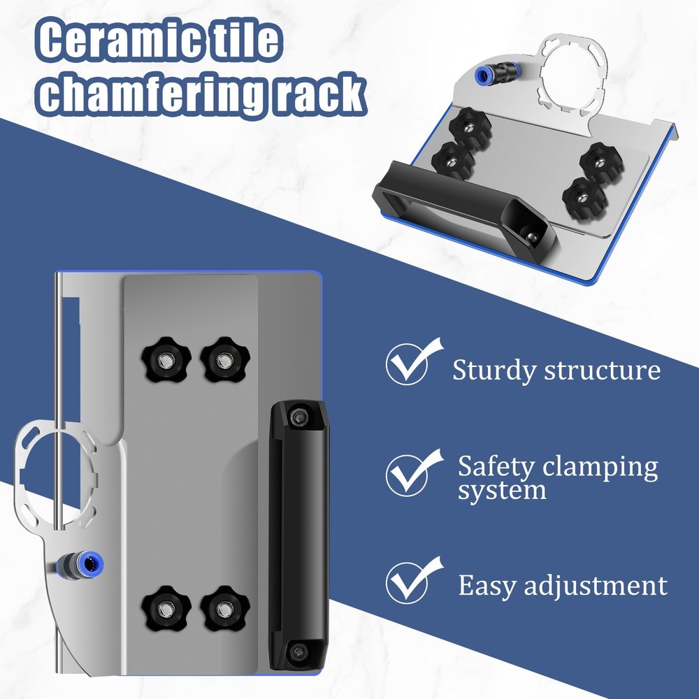 Angle Grinder Stand for Tile 45° Chamfering Cutting, Efficient Angle Grinder Chamfer Bracket, Tile Chamfering Tool for 100 Type Angle Grinders Cutting Ceramic Stone