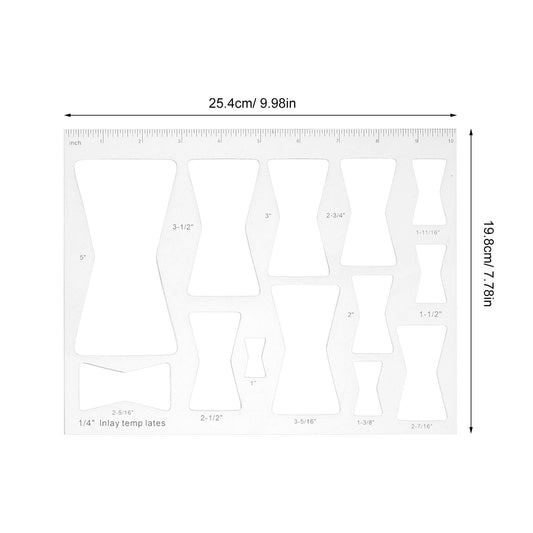 2Pcs Acrylic Woodworking Router Jigs with Dumbbell and Butterfly Templates for Precision