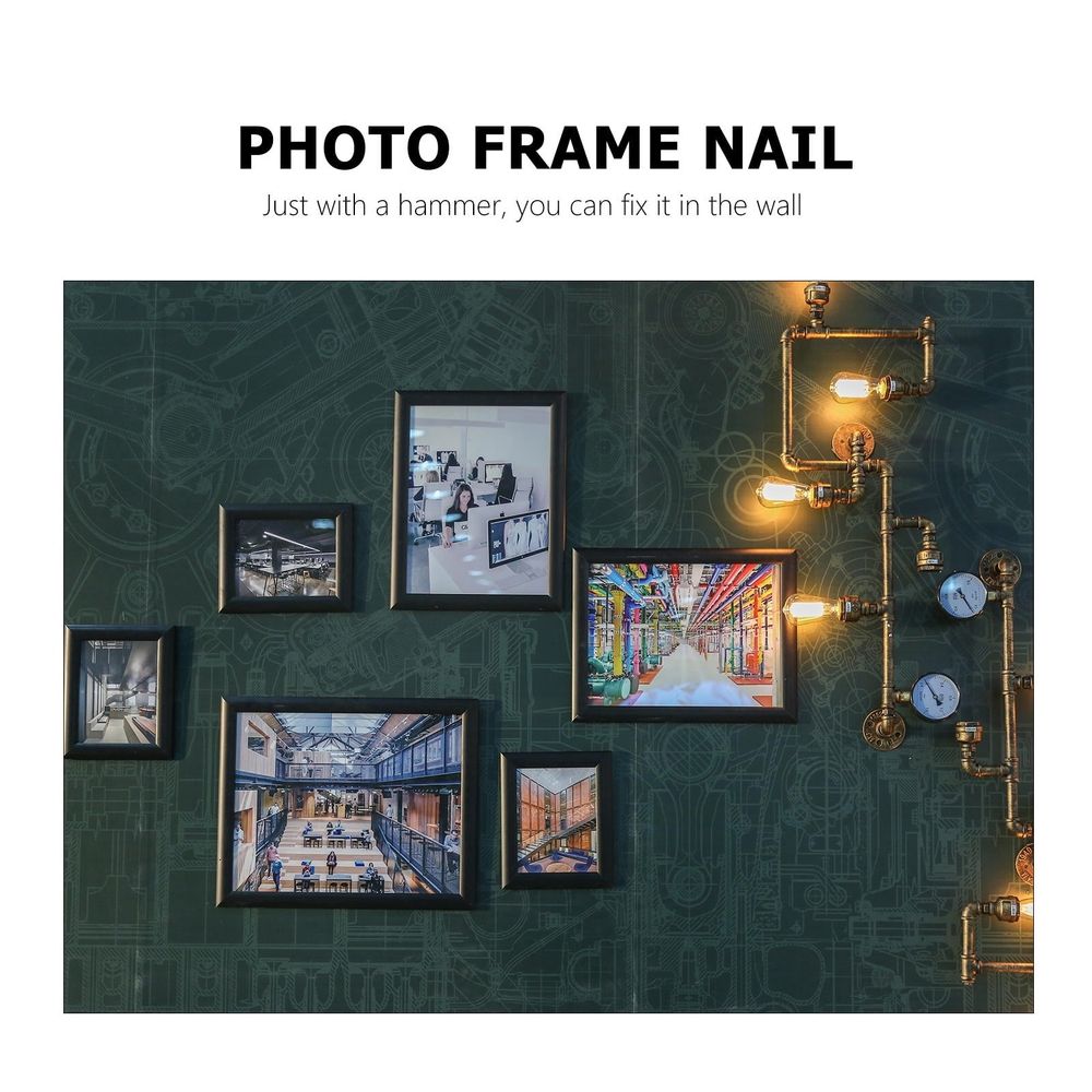 Black Alloy Nails 60 Pieces Compact Size for Photo Frames, Crafts, and Projects