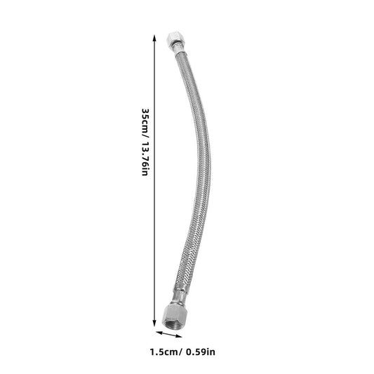 Air Compressor Hose Stainless Steel 1Set 14Mm Inner Diameter 13.8In Length
