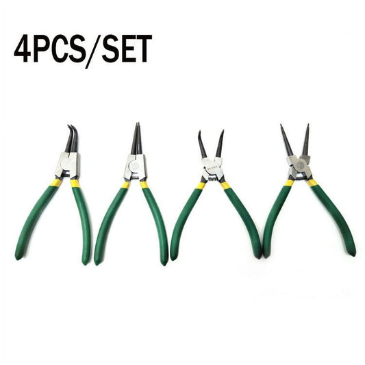 4Pcs 7 Inch Circlip Pliers Internal External Bent Nose Straight Tip Snap Ring