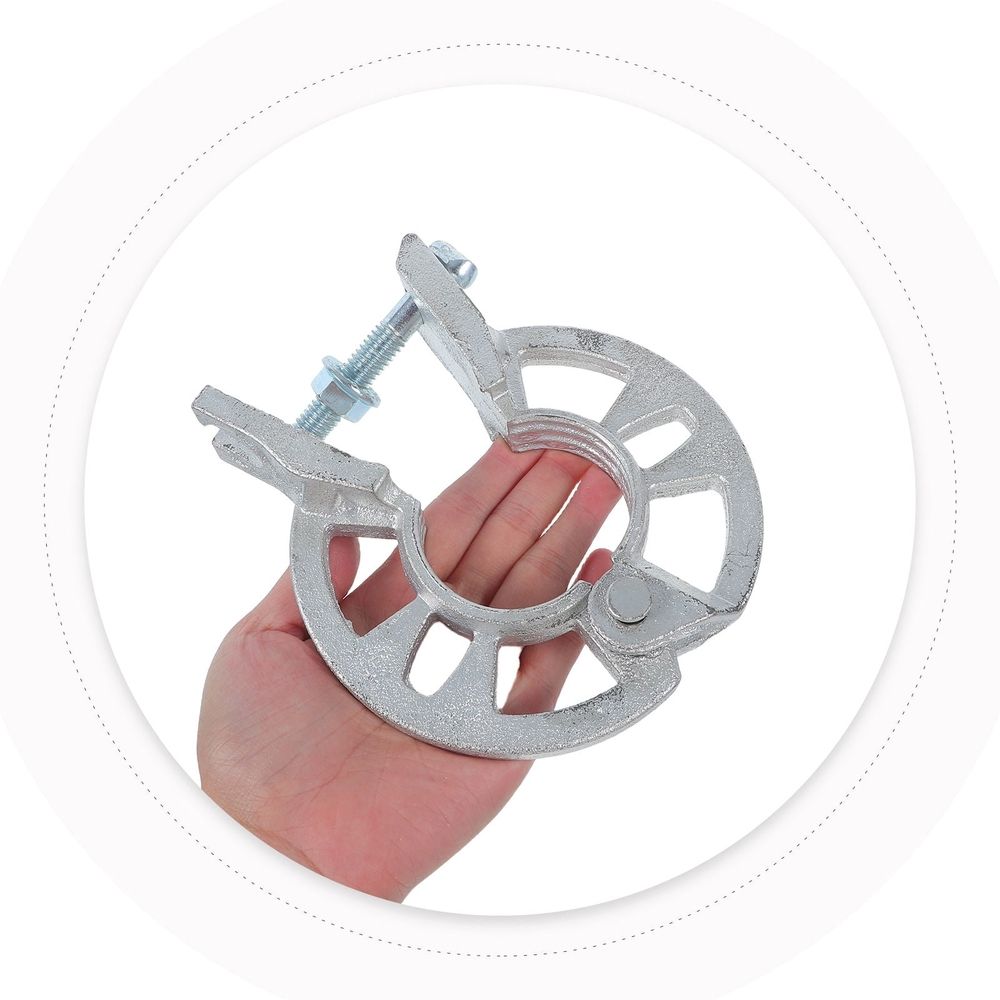 Industrial Scaffold Ring Lock Clamp Plated Silver with High Strength Steel Rosette Accessory