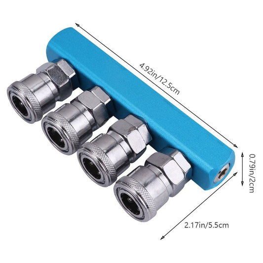 Quick Connect Air Fittings, Solid Stainless Steel Pneumatic Couplers for Easy Use