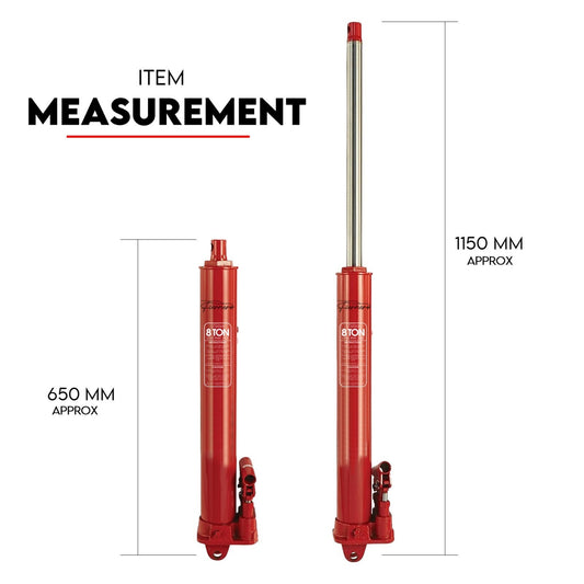 8 Ton Hydraulic Ram Jack Lift Shop Crane Engine Hoist Lifting Double Dual Pump