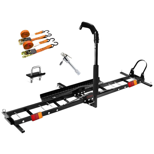 Motorcycle Motorbike Carrier Rack 2" Towbar Arm Dirt Bike Ramp Brake Lights
