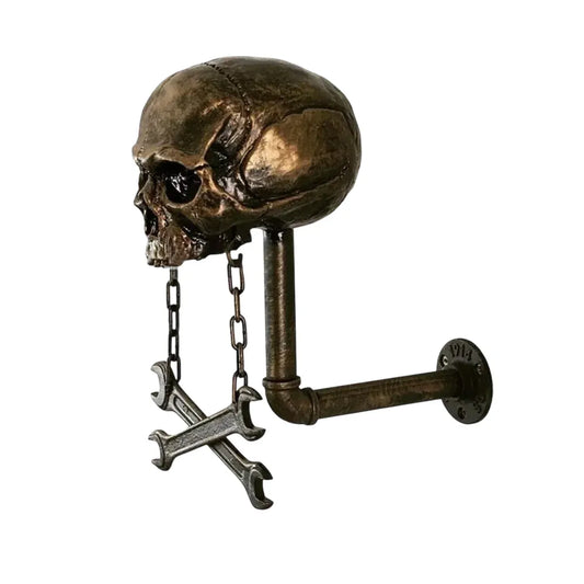 Motorbike Helmet Holder Wall Mount Helmet Rack Helmet Stand Skull Head Holder