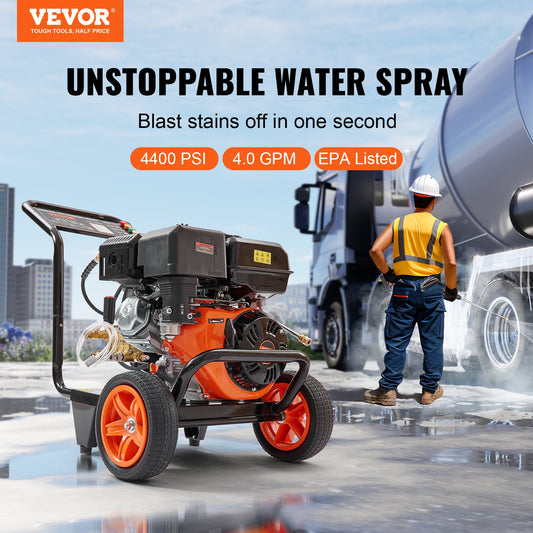 Gas Pressure Washer Gas Powered Washer 4400 PSI 4.0 GPM 390cc 5 Nozzles