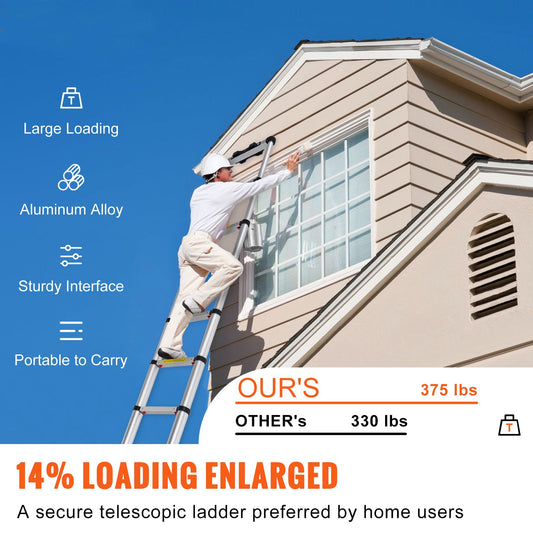 Telescoping Ladder Aluminum Extension Step 3.2 m Multi-purpose Portable