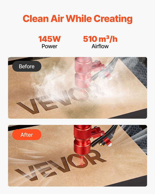 Solder Fume Extractor, Upgraded 4-Stage Filtration Soldering Smoke Absorber with 510 m³/h Strong Suction, 10-Speed & Remote Control Brushless Smoke Extractor for Laser Engraving, 3D Printing