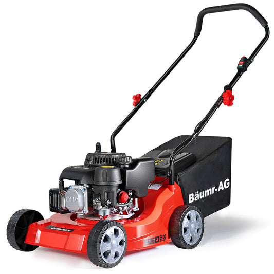 Baumr-AG petrol push lawn mower with catcher