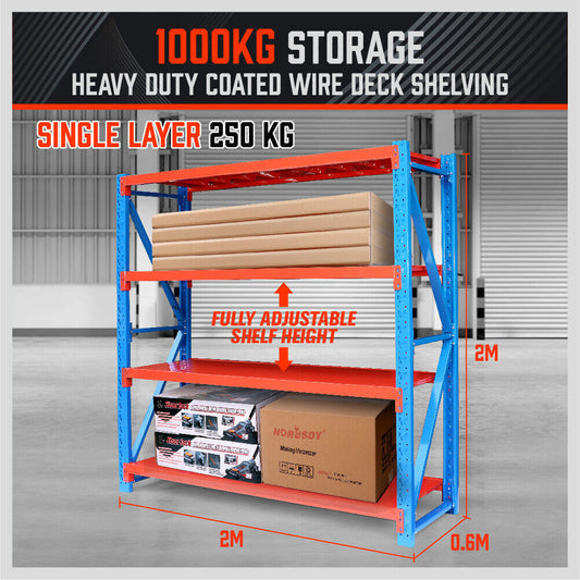 Garage warehouse shelving racking system