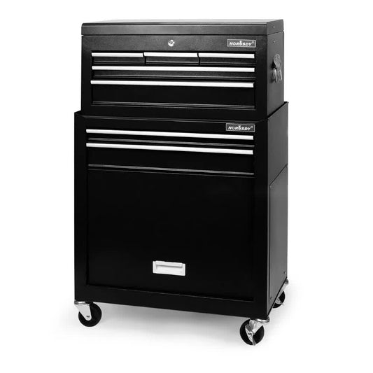Black lockable 7 drawer tool box chest