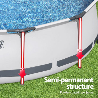 Bestway 366cm Swimming Pool Above Ground Pools Round Filter Pump Cover Ladder