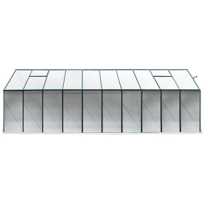 Green Fingers Greenhouse 6.3x2.44x2.1M Aluminium Polycarbonate Green House Garden Shed