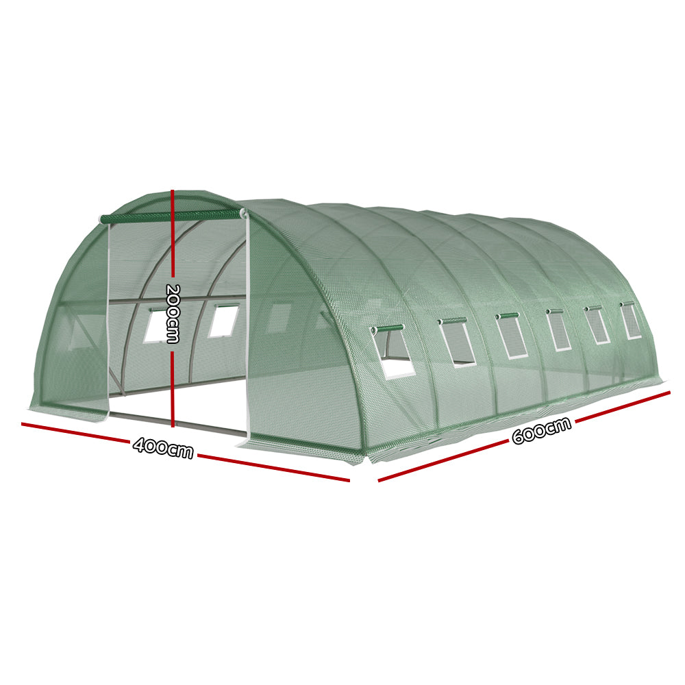 Green Fingers Greenhouse 6x4x2M Walk in Green House Tunnel Plant Garden Shed Dome