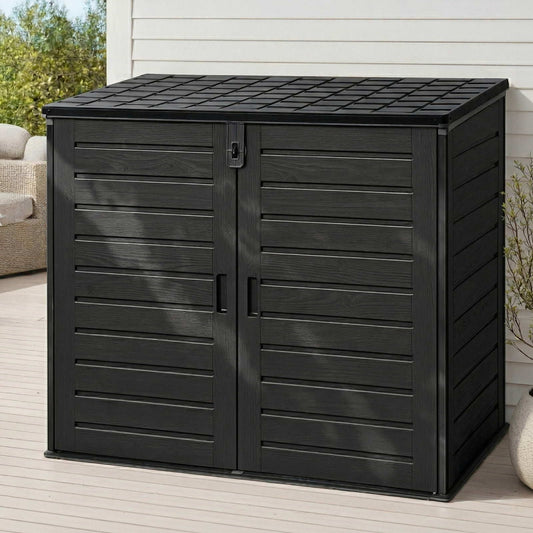 Gardeon Outdoor Storage Box 1170L Container Lockable Cabinet Tool Organizer Shed Black