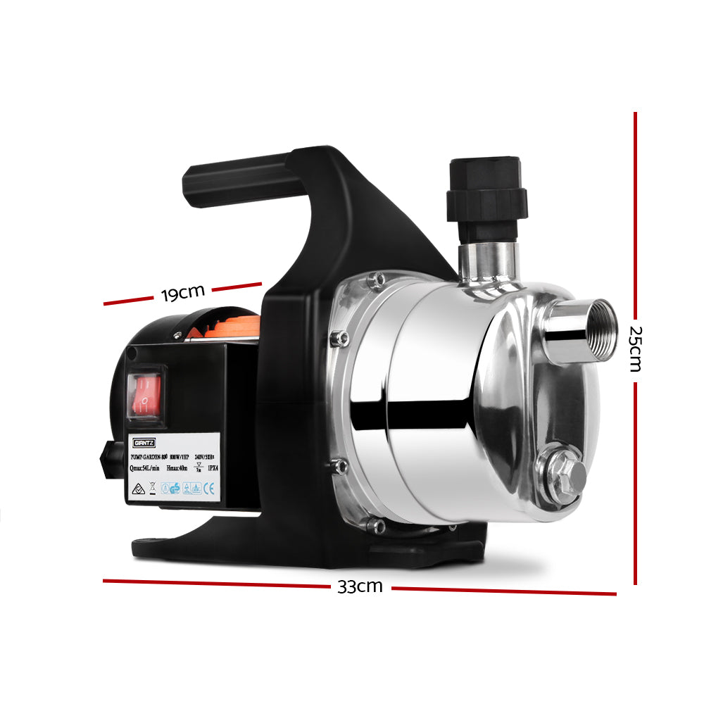 Giantz Garden Water Pump High Pressure 800W Max Tank Rain Farm Irrigation House