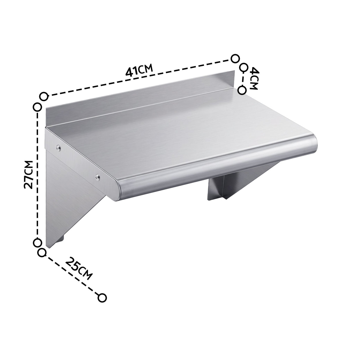 Cefito 410 x 250mm 430 Stainless Steel Compact Kitchen Wall Shelf
