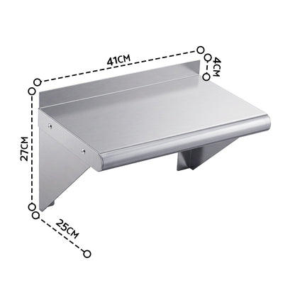 Cefito 410 x 250mm 430 Stainless Steel Compact Kitchen Wall Shelf