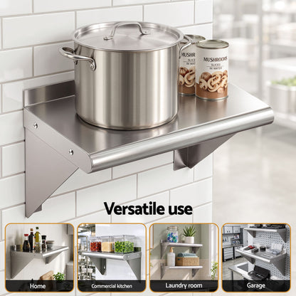 Cefito 410 x 250mm 430 Stainless Steel Compact Kitchen Wall Shelf